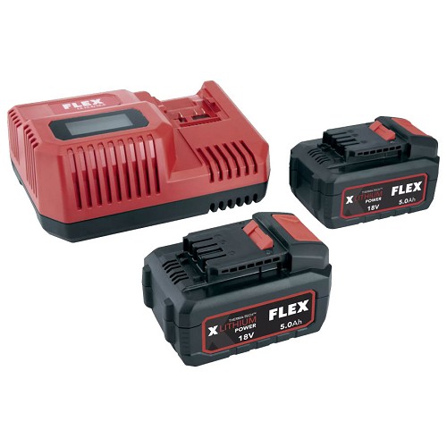 Sada rychlonabíječka 12/18 Voltů a dvou akumulátorů 5,0 Ah 18 V P-Set 55 R