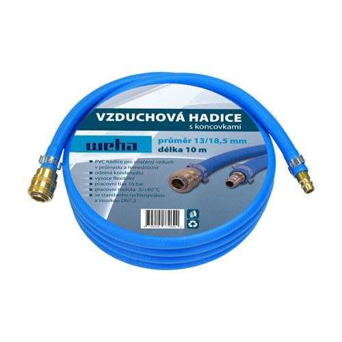 DL - Pneu hadice 13/19mm 10m vč. rychlospojek DN 7,2mm